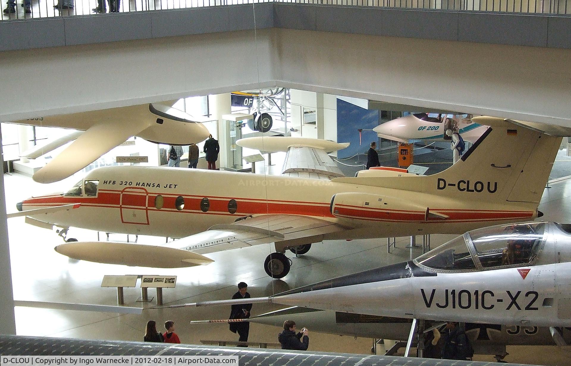 D-CLOU, Hamburger Flugzeugbau HFB-320 Hansa Jet C/N 1002, Hamburger Flugzeugbau HFB-320 Hansa Jet at the Deutsches Museum, München (Munich)