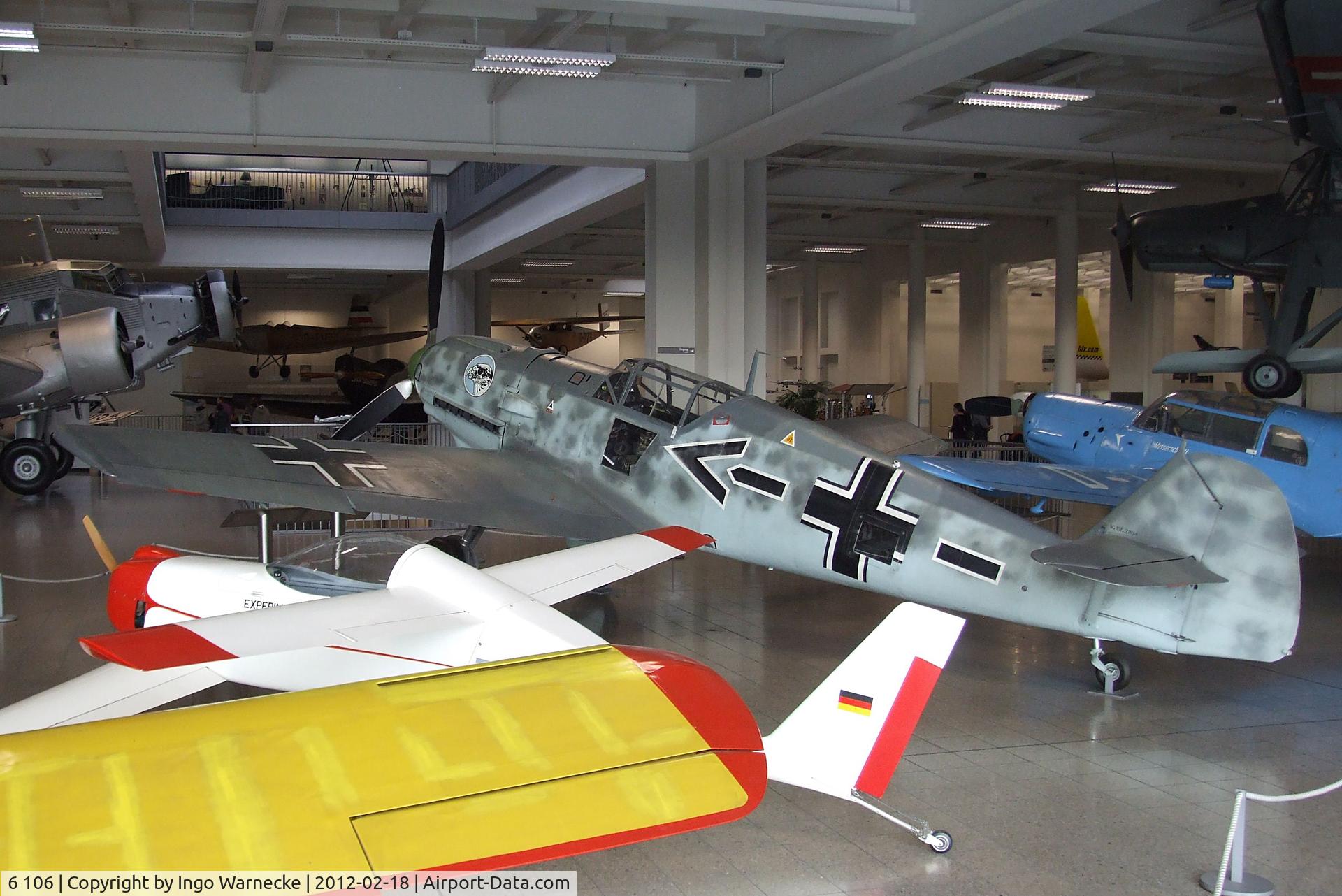 6 106, 1938 Messerschmitt Bf-109E-1 C/N 790, Messerschmitt Bf 109E-1, ex-Legion Condor, ex-Ejercito del Aire, displayed since 1973 in the markings of Werner Mölders' plane, at the Deutsches Museum, München (Munich)