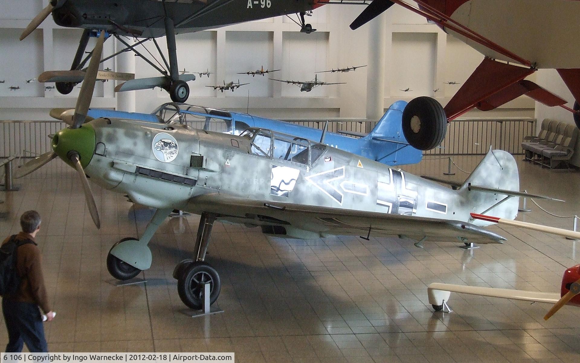 6 106, 1938 Messerschmitt Bf-109E-1 C/N 790, Messerschmitt Bf 109E-1, ex-Legion Condor, ex-Ejercito del Aire, displayed since 1973 in the markings of Werner Mölders' plane, at the Deutsches Museum, München (Munich)