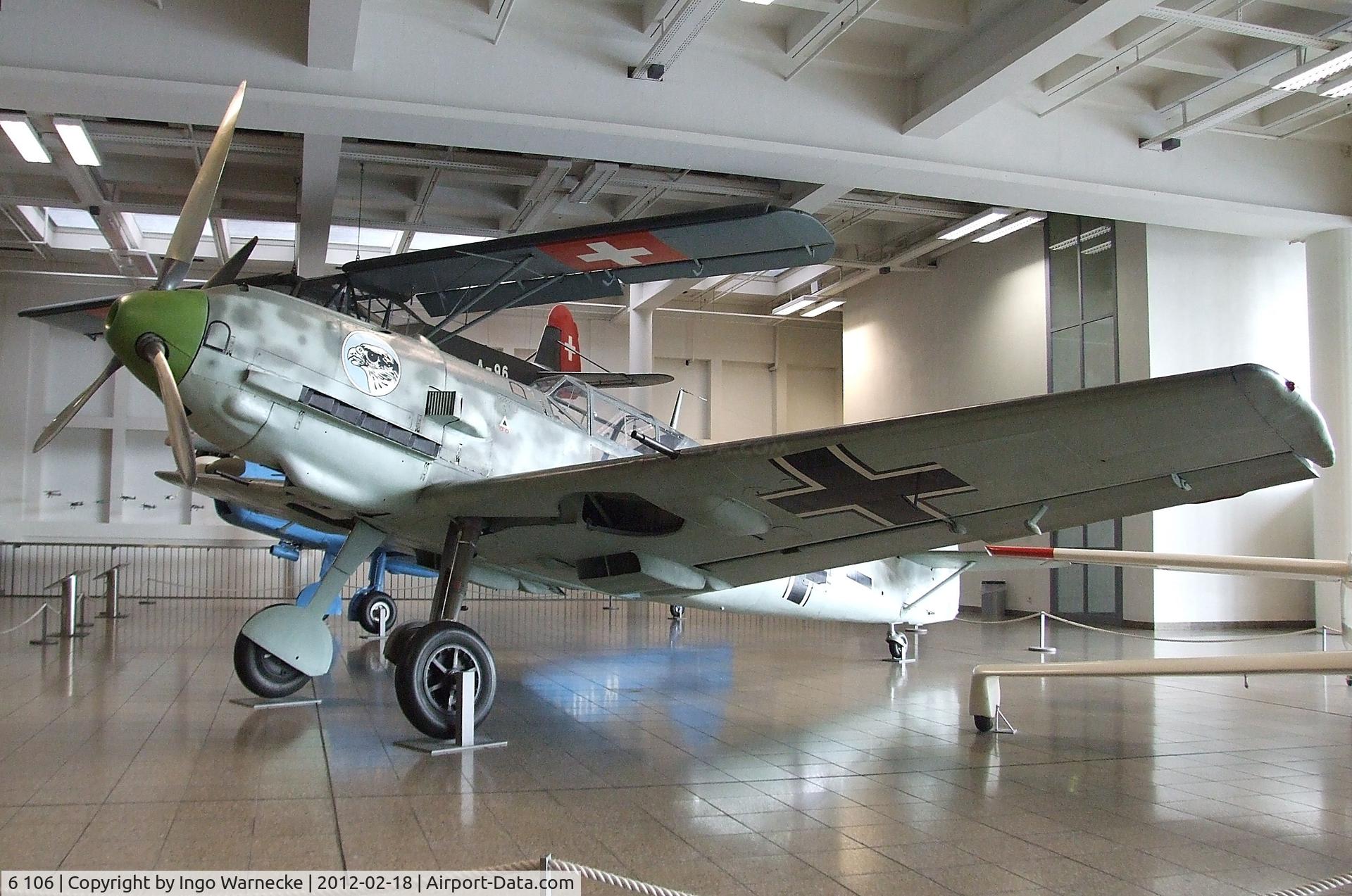 6 106, 1938 Messerschmitt Bf-109E-1 C/N 790, Messerschmitt Bf 109E-1, ex-Legion Condor, ex-Ejercito del Aire, displayed since 1973 in the markings of Werner Mölders' plane, at the Deutsches Museum, München (Munich)