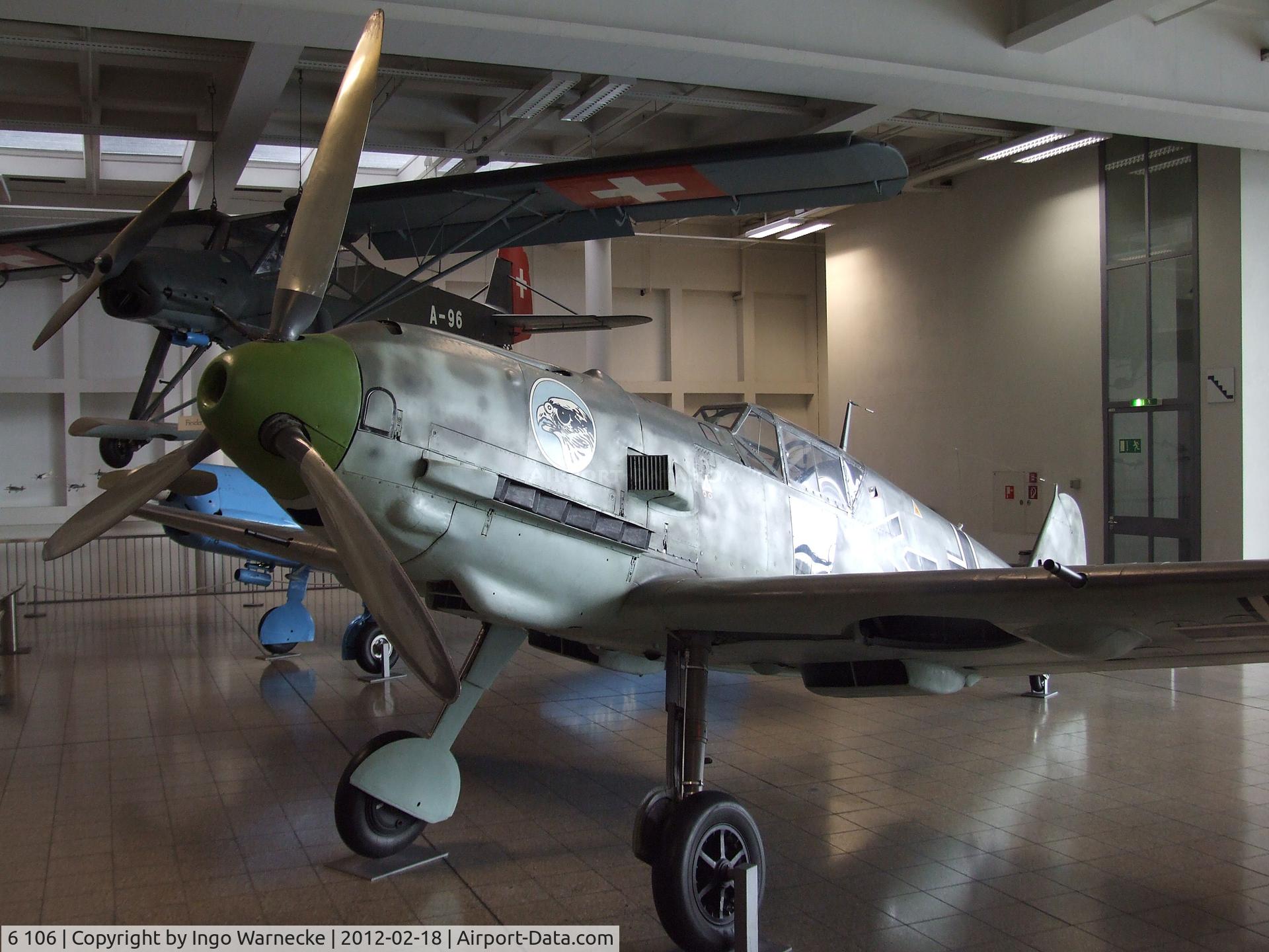 6 106, 1938 Messerschmitt Bf-109E-1 C/N 790, Messerschmitt Bf 109E-1, ex-Legion Condor, ex-Ejercito del Aire, displayed since 1973 in the markings of Werner Mölders' plane, at the Deutsches Museum, München (Munich)