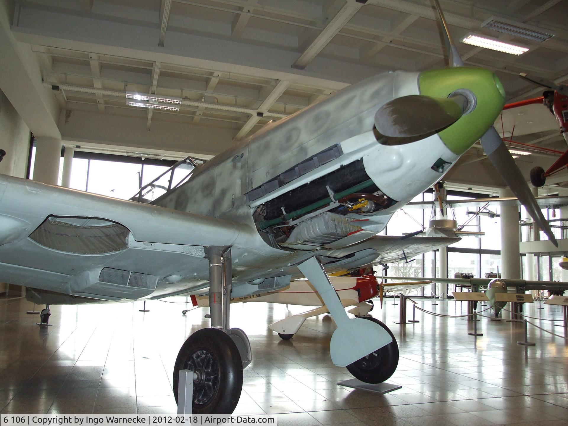 6 106, 1938 Messerschmitt Bf-109E-1 C/N 790, Messerschmitt Bf 109E-1, ex-Legion Condor, ex-Ejercito del Aire, displayed since 1973 in the markings of Werner Mölders' plane, at the Deutsches Museum, München (Munich)