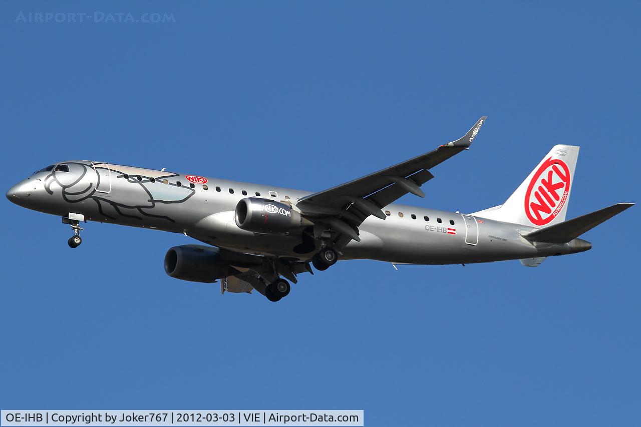 OE-IHB, 2009 Embraer 190LR (ERJ-190-100LR) C/N 19000294, NIKI