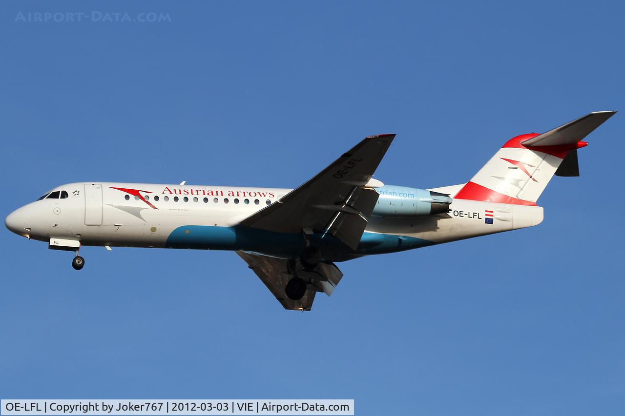 OE-LFL, 1995 Fokker 70 (F-28-0070) C/N 11573, Austrian arrows