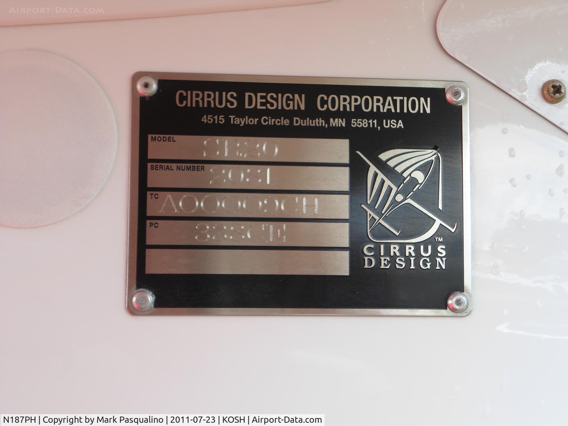 N187PH, Cirrus SR20 C/N 2081, Cirrus SR20