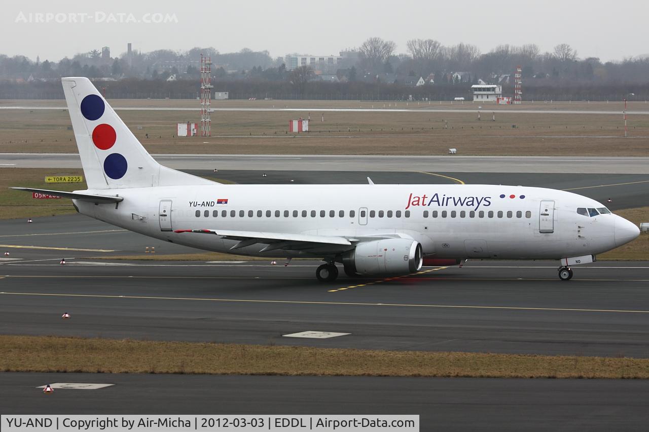 YU-AND, 1985 Boeing 737-3H9 C/N 23329/1134, JAT Airways