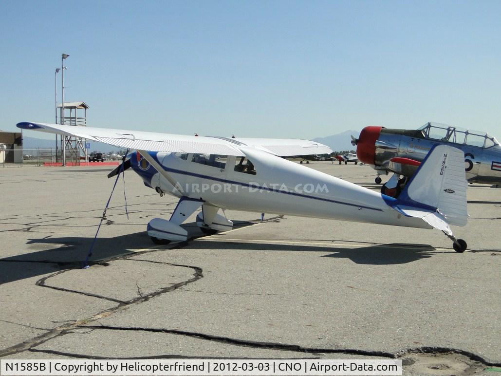 N1585B, 1948 Luscombe 8E Silvaire C/N 6212, Tied down and parked for display