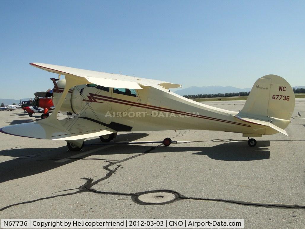 N67736, 1943 Beech D17S Staggerwing C/N 4848, Parked for display