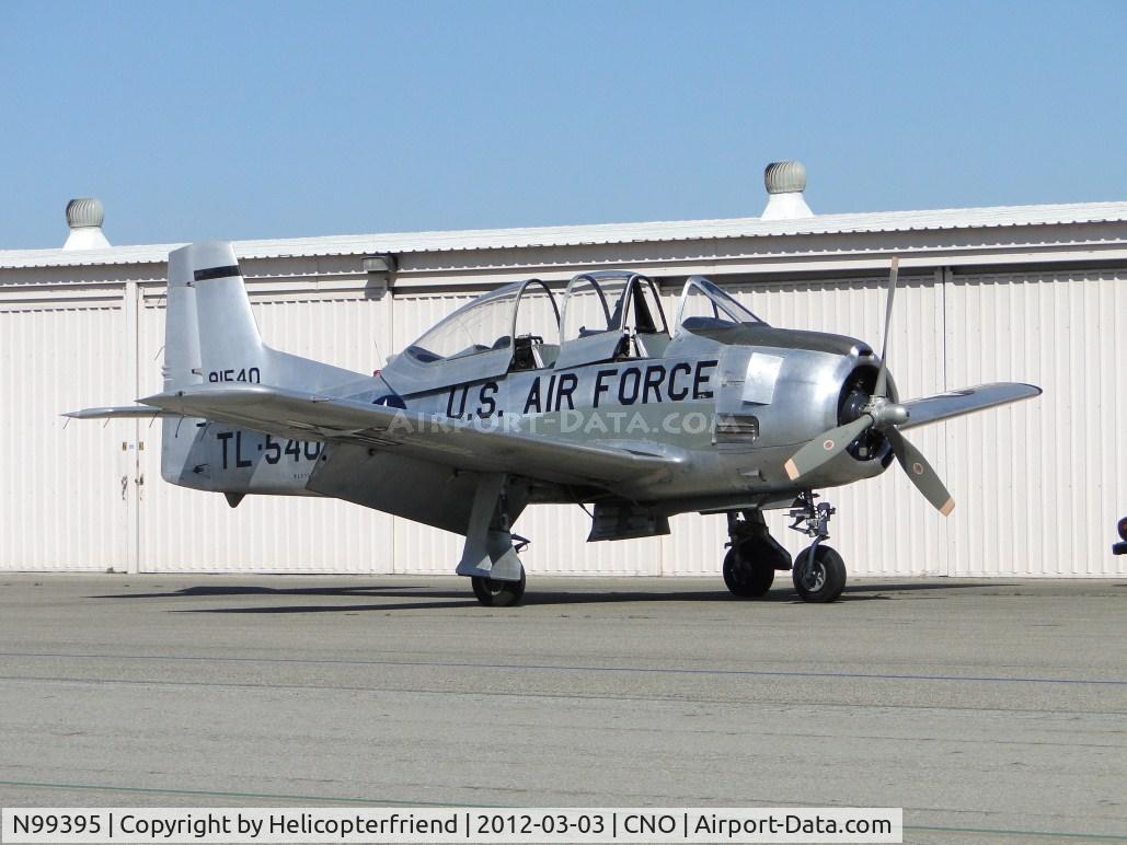 N99395, 1945 North American T-28A Trojan C/N 49-1540A, Parked outside the hanger and being prepared to be moved