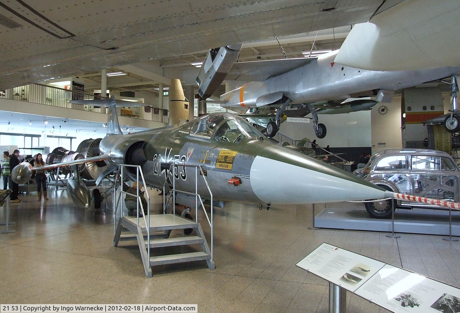 21 53, Lockheed F-104G Starfighter C/N 683-7022, Lockheed F-104G Starfighter at the Deutsches Museum, München (Munich)