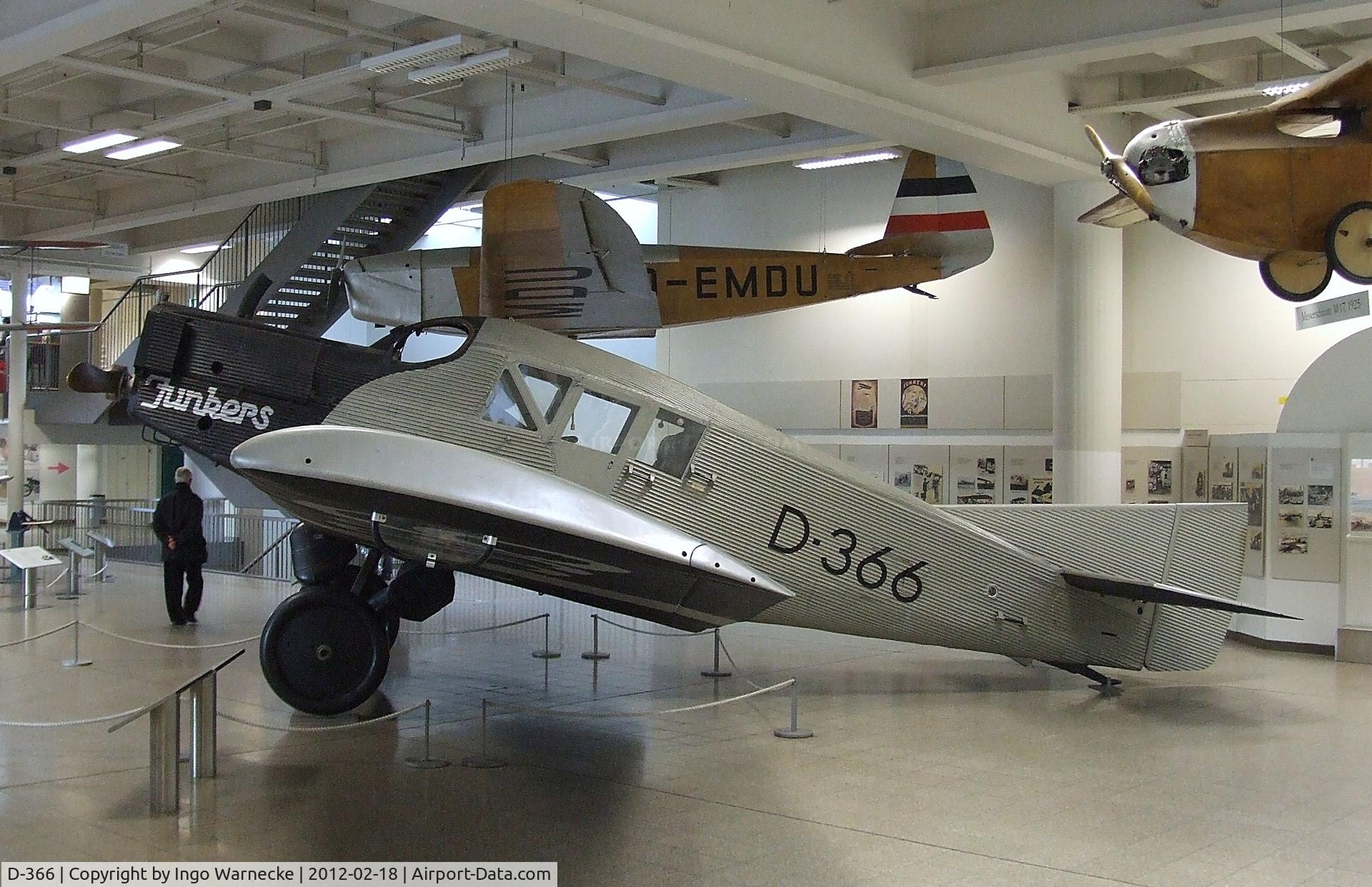 D-366, 1927 Junkers F.13 C/N 2018, Junkers F 13 fe (original fuselage with re-constructed wings and tail) at the Deutsches Museum, München (Munich)
