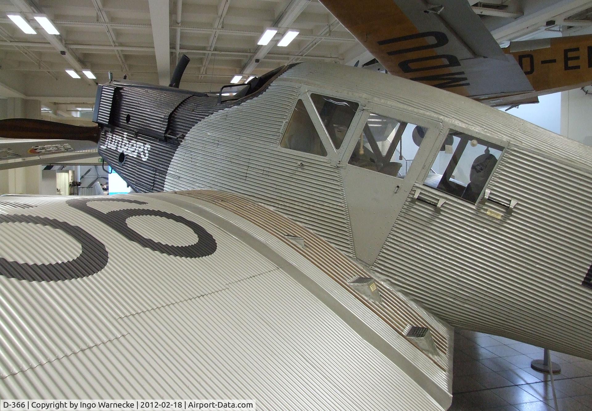 D-366, 1927 Junkers F.13 C/N 2018, Junkers F 13 fe (original fuselage with re-constructed wings and tail) at the Deutsches Museum, München (Munich)