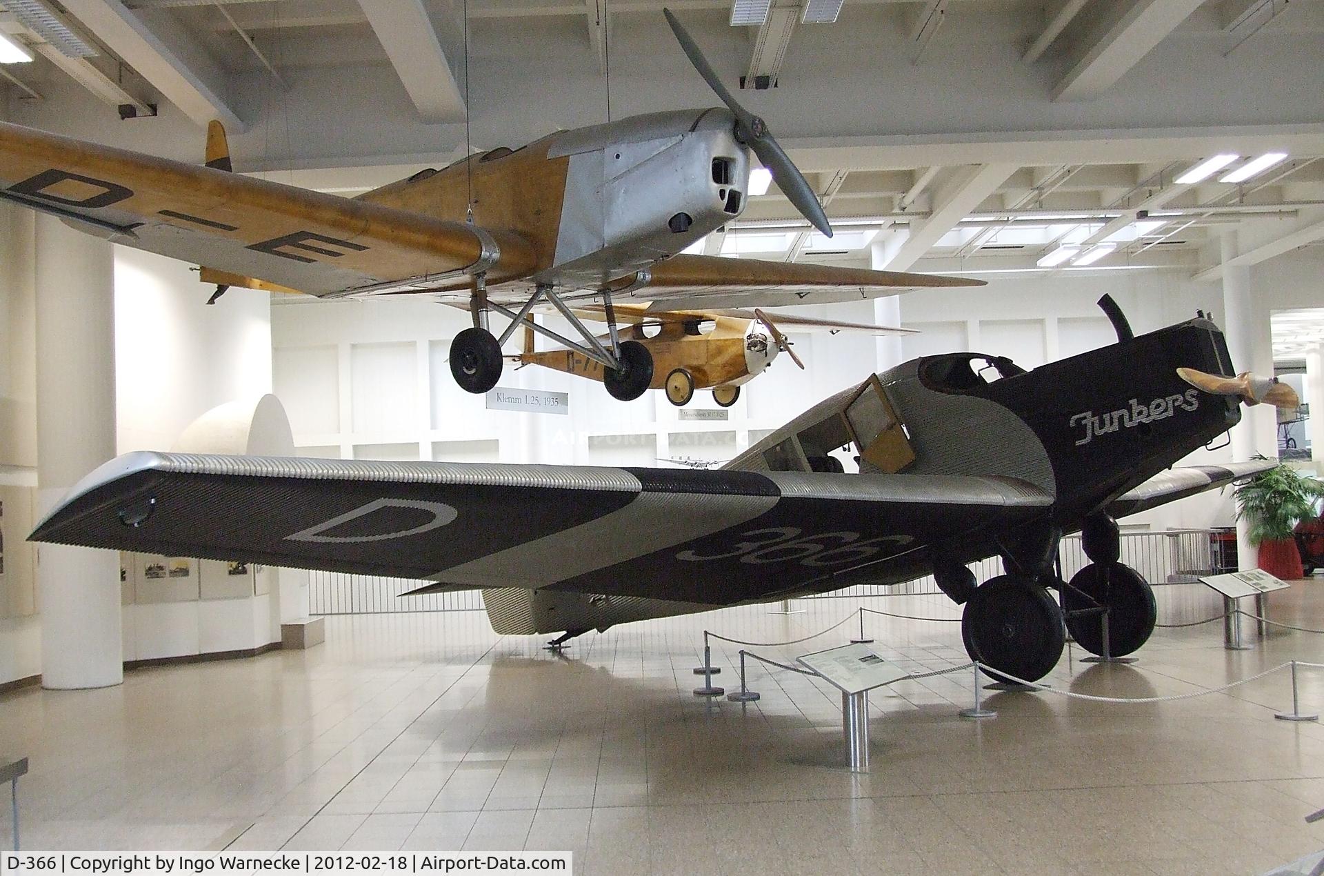 D-366, 1927 Junkers F.13 C/N 2018, Junkers F 13 fe (original fuselage with re-constructed wings and tail) at the Deutsches Museum, München (Munich)
