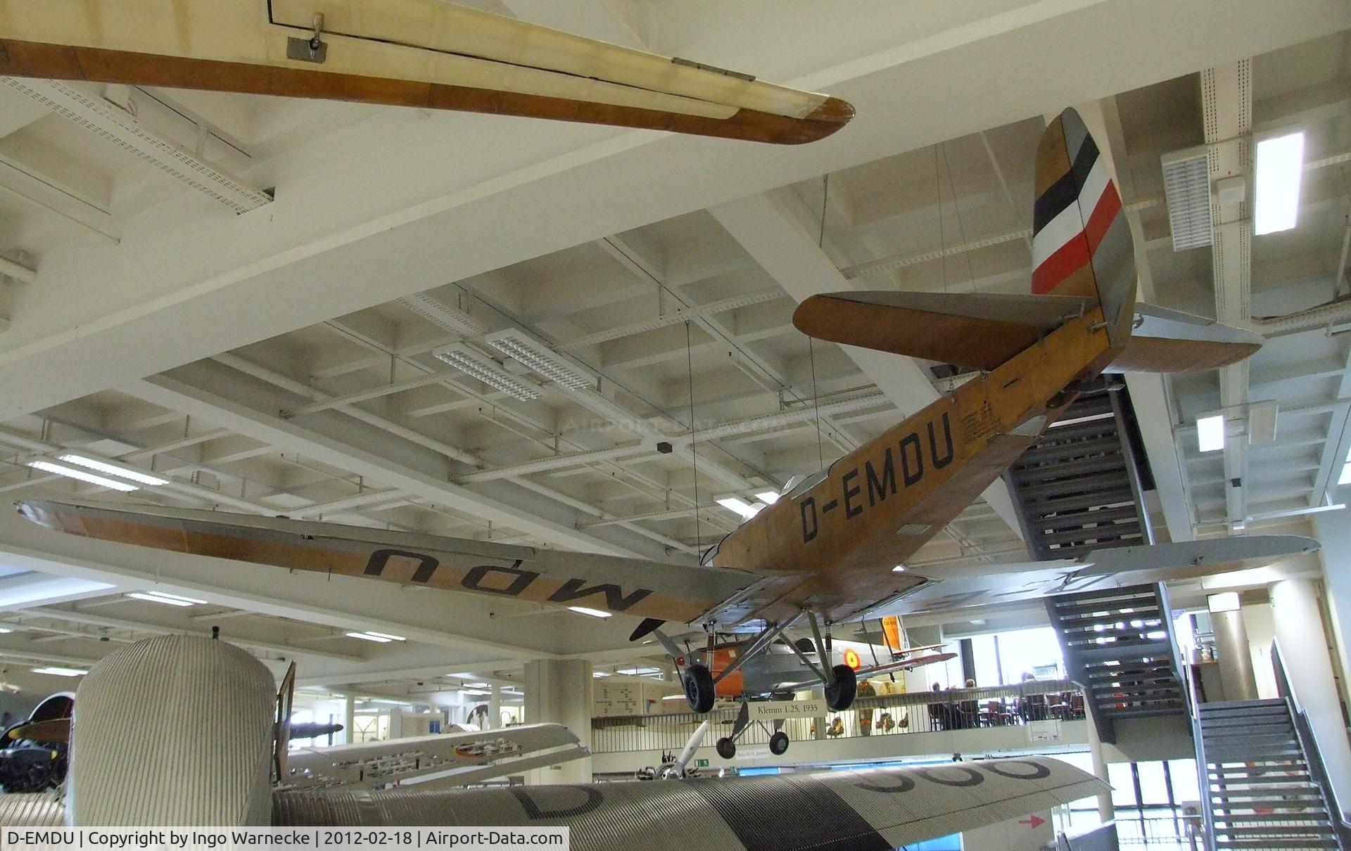 D-EMDU, 1935 Klemm L25e C/N 980, Klemm L 25 e at the Deutsches Museum, München (Munich)