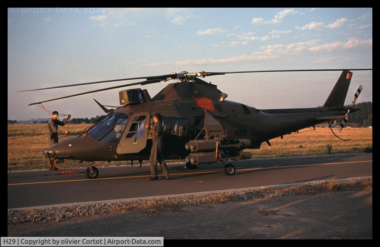H29, Agusta A-109BA C/N 0329, Beauvechain airbase, 1999.