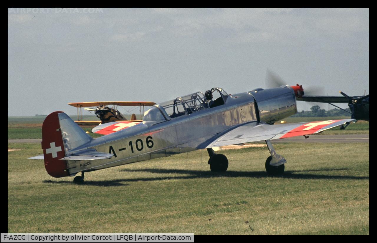 F-AZCG, Pilatus P2-05 C/N 26, Troyes airshow, 2000.