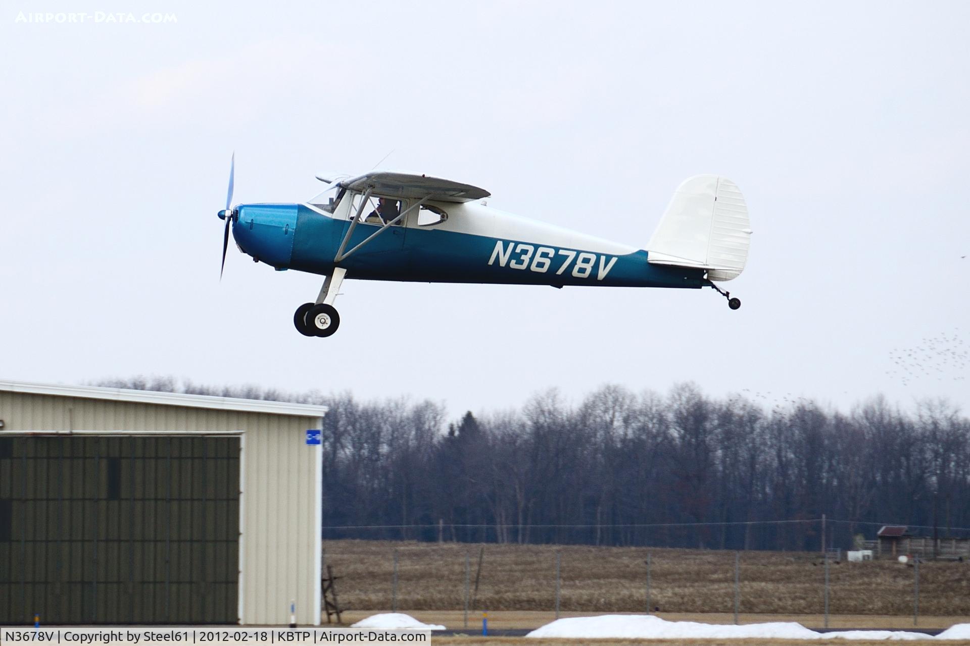 N3678V, 1948 Cessna 120 C/N 14952, Departing Runway 26