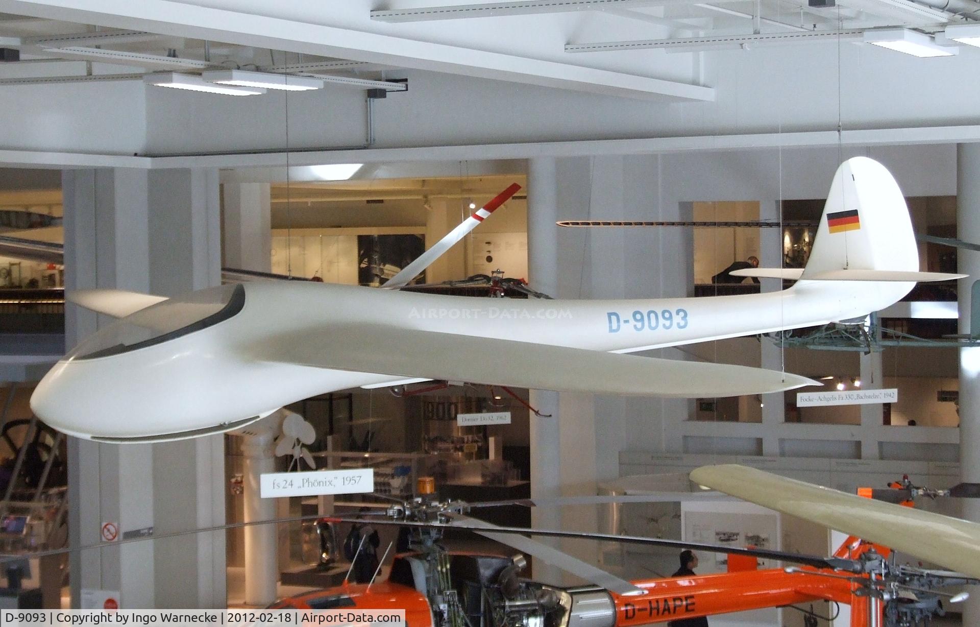 D-9093, 1957 Akaflieg Stuttgart FS-24 Phönix C/N V1, Akaflieg Stuttgart fs 24 Phönix at the Deutsches Museum, München (Munich)