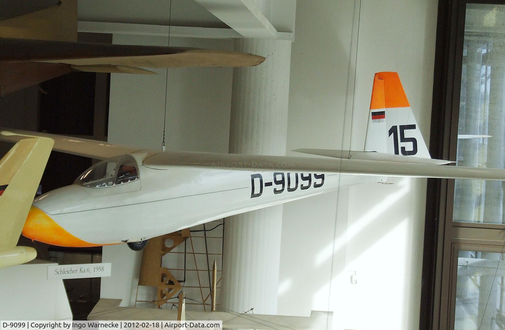 D-9099, Schleicher KA-6BR Rhonsegler C/N 378, Schleicher Ka 6BR Rhönsegler at the Deutsches Museum, München (Munich)