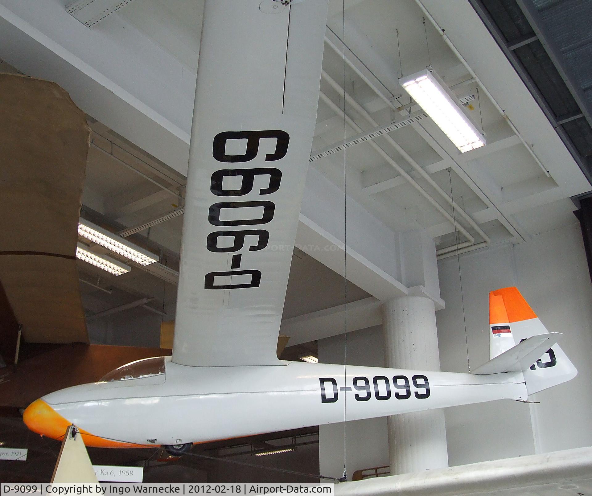 D-9099, Schleicher KA-6BR Rhonsegler C/N 378, Schleicher Ka 6BR Rhönsegler at the Deutsches Museum, München (Munich)