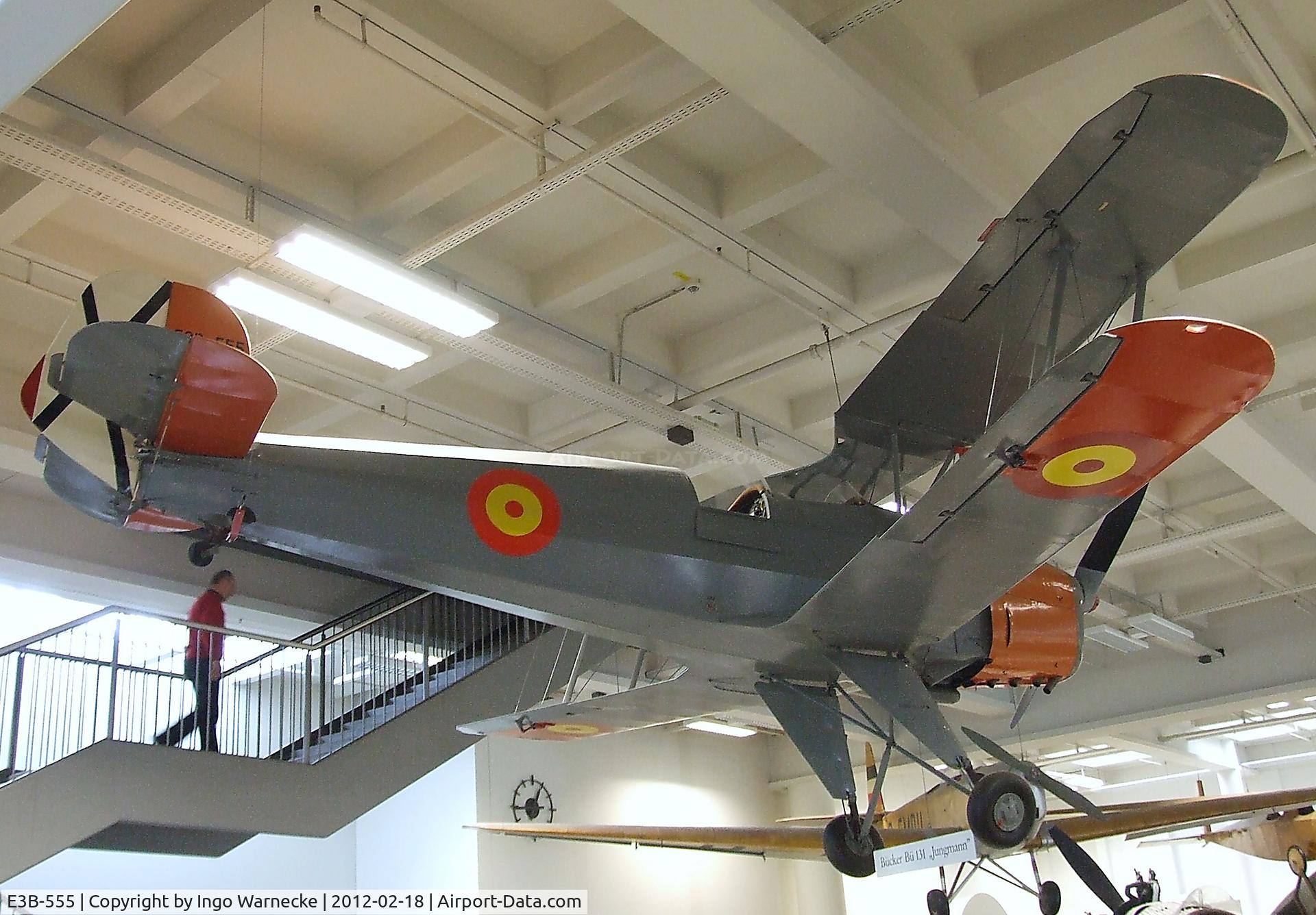 E3B-555, CASA 1-131E Jungmann C/N 2169, CASA 1.131 (E3B) (spanish license built Bücker Bü 131 Jungmann) at the Deutsches Museum, München (Munich)