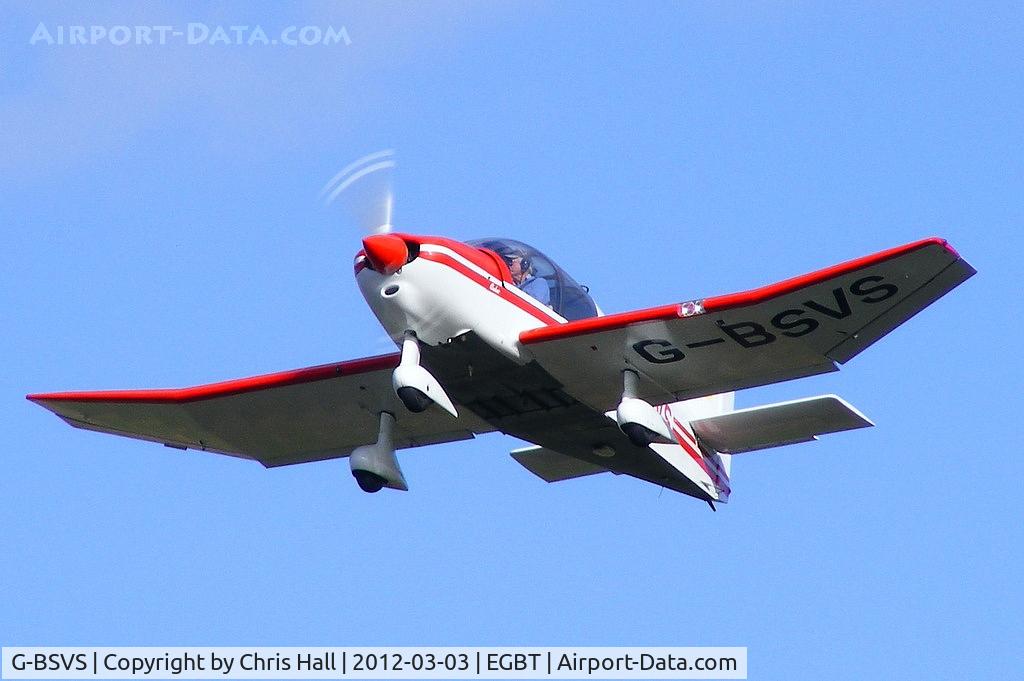 G-BSVS, 1990 Robin DR-400-100 Cadet Cadet C/N 2017, departing from Turweston