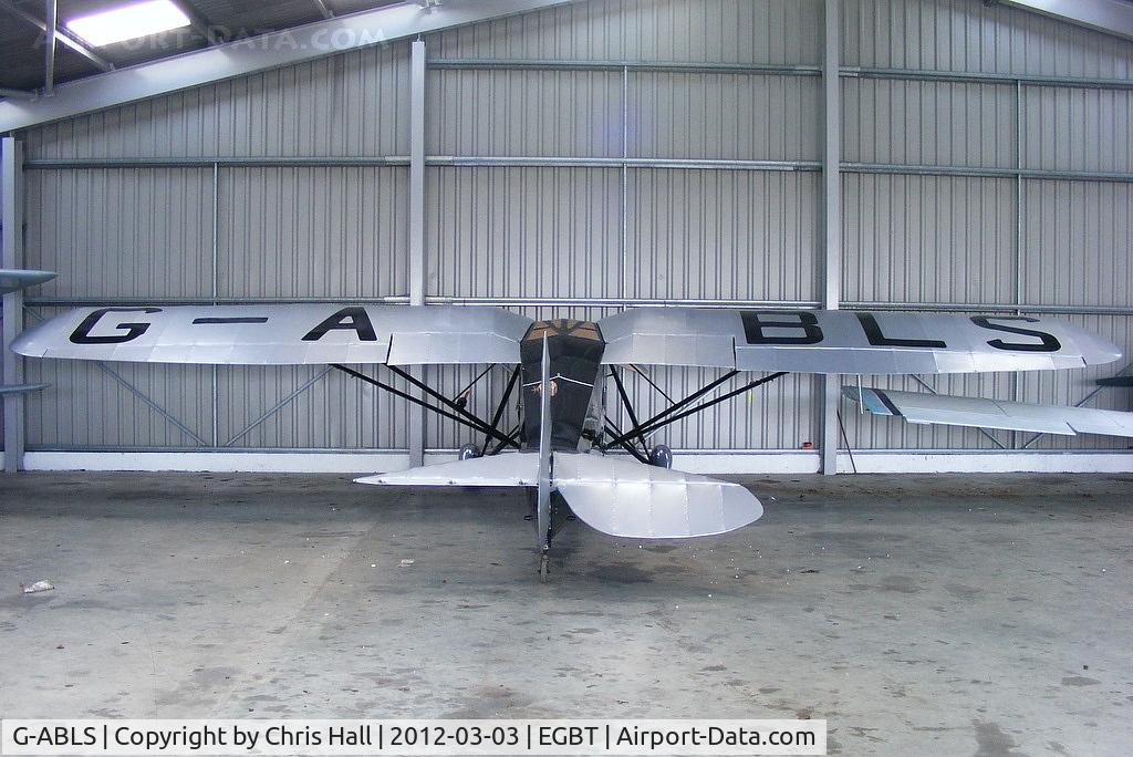 G-ABLS, 1931 De Havilland DH.80A Puss Moth C/N 2164, immaculate DH Puss Moth in the main hangar at Turweston