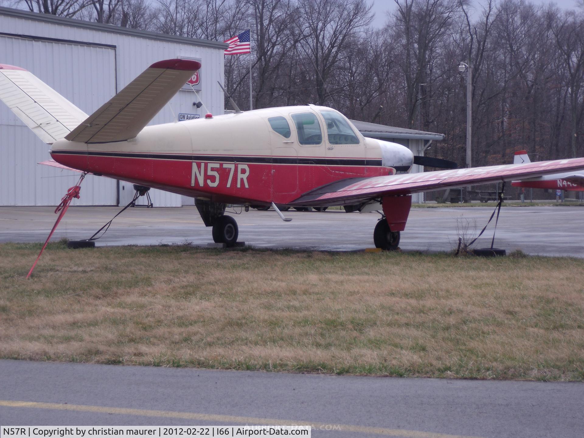 N57R, 1955 Beech G35 Bonanza C/N D-4404, beech g35 on the RAMP