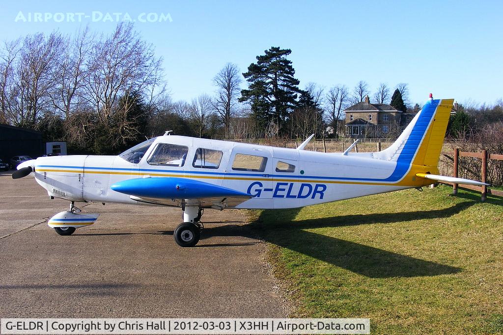 G-ELDR, 1974 Piper PA-32-260 Cherokee Six Cherokee Six C/N 32-7400027, at Hinton in the Hedges