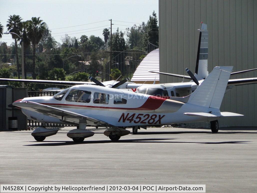N4528X, 1975 Piper PA-28-181 C/N 28-7690030, Parked by Howard Aviation