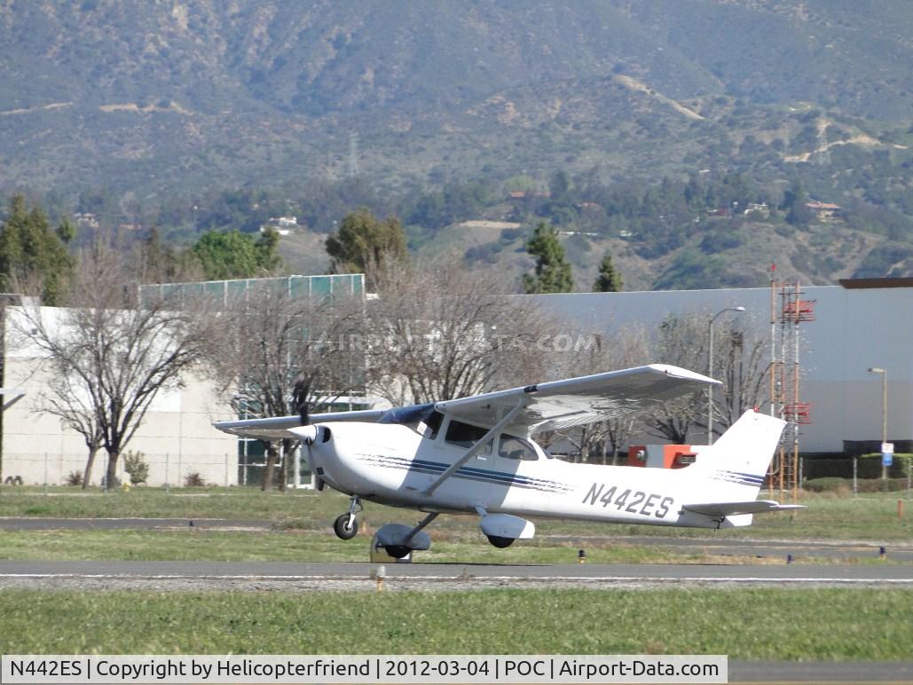 N442ES, 1998 Cessna 172R C/N 17280350, Lifting off as a gust of wind blows through
