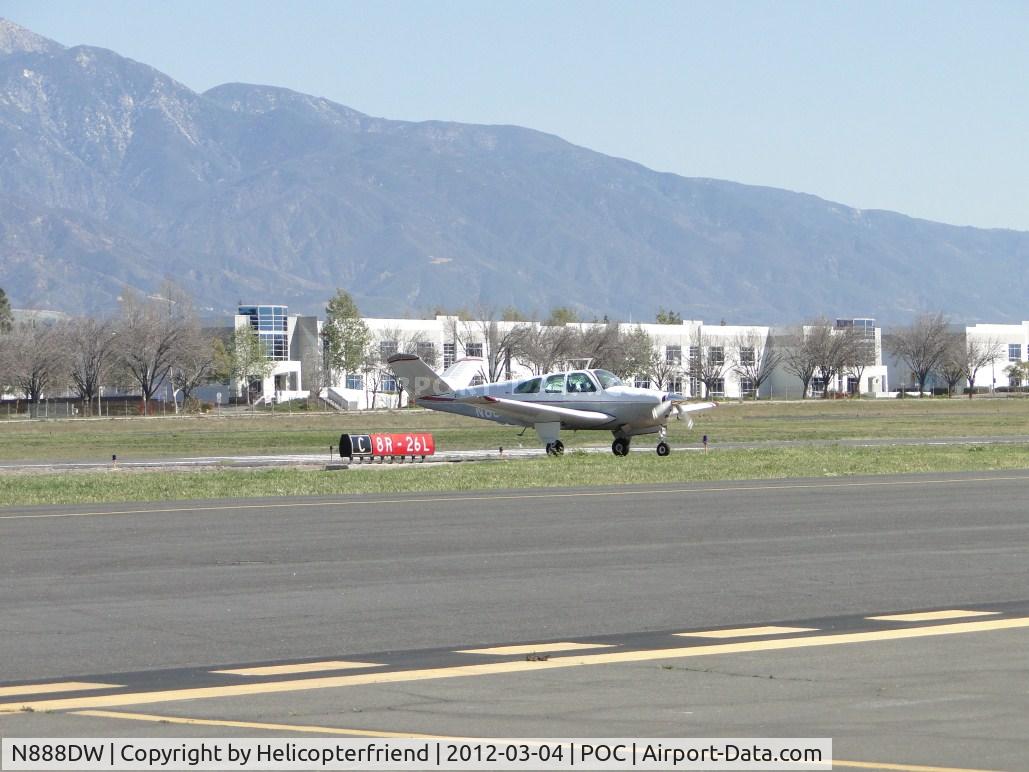 N888DW, 1962 Beech P35 Bonanza C/N D-7049, After receiving permission to cross active runways, she proceeded to taxiway Sierra and taxied to Howard Aviation area