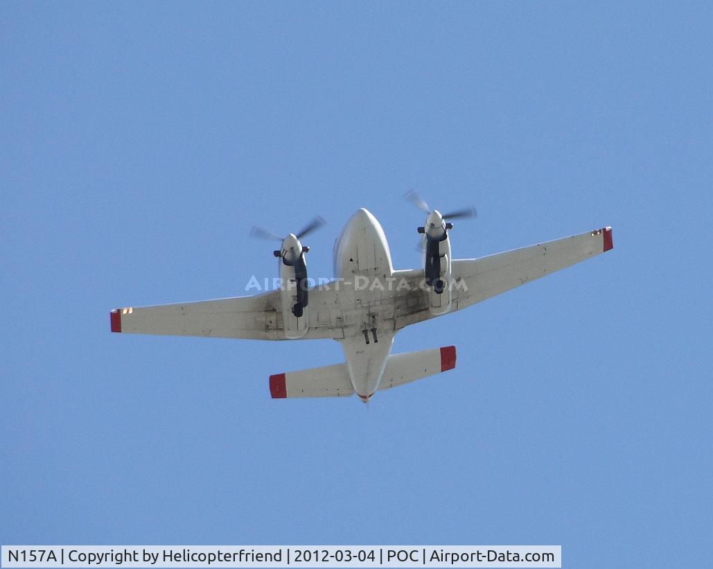 N157A, 1982 Beech B200C King Air C/N BL-53, Wheels up fly by over runway 26L