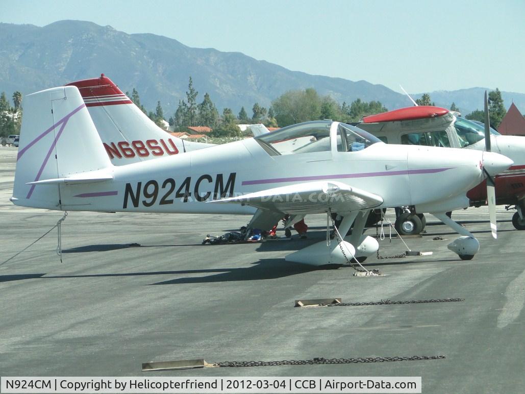 N924CM, 2008 Vans RV-7A C/N 70949, Parked & tied down in transient parking