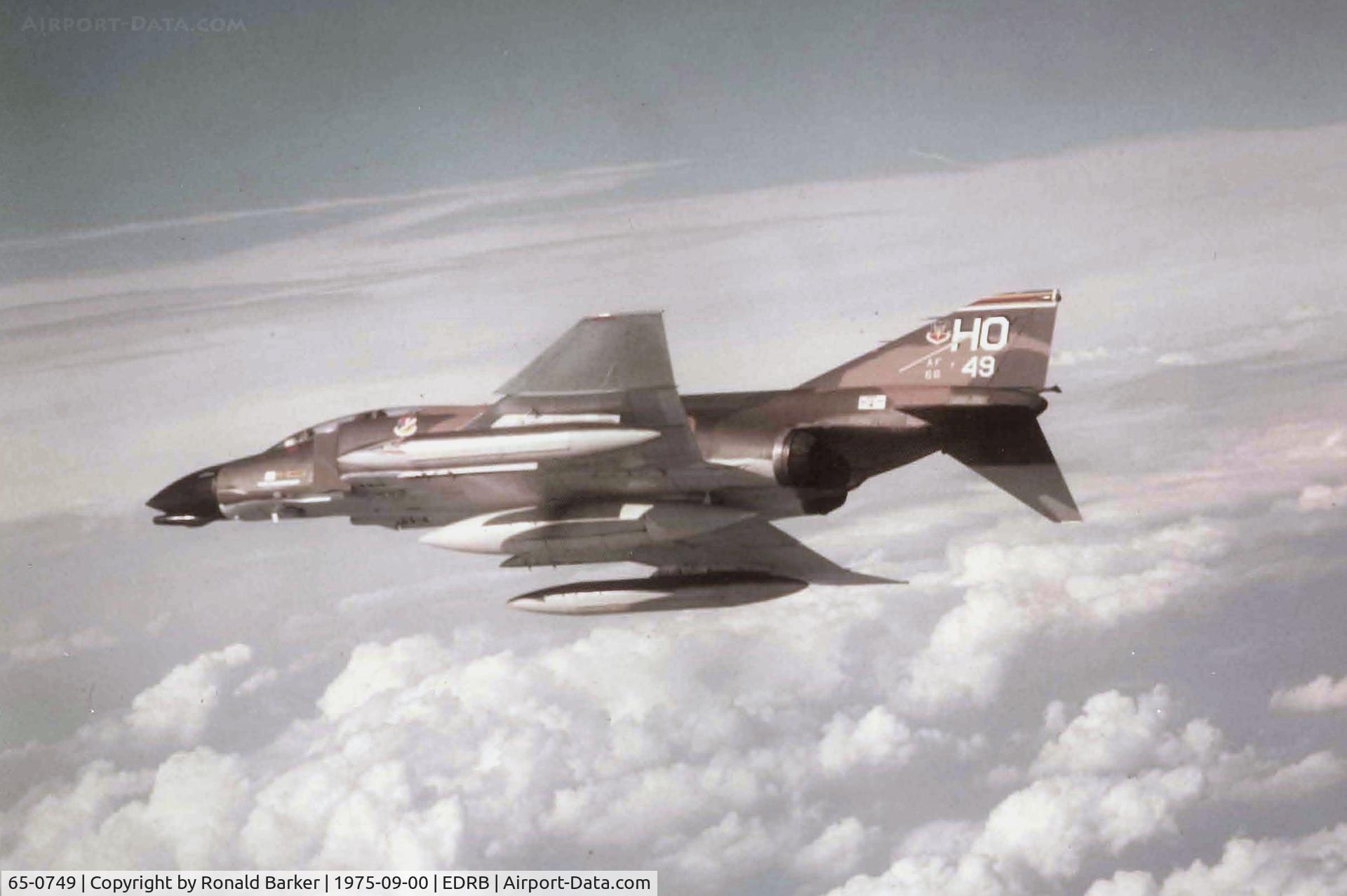 65-0749, 1965 McDonnell F-4D Phantom II C/N 1813, Crested Cap 75 Bitburg AB, FRG Sep 1975