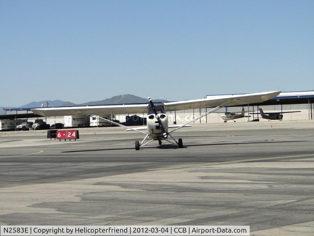 N2583E, 1946 Aeronca 7AC Champion C/N 7AC6166, Taxiing onto the taxiway and going to hanger