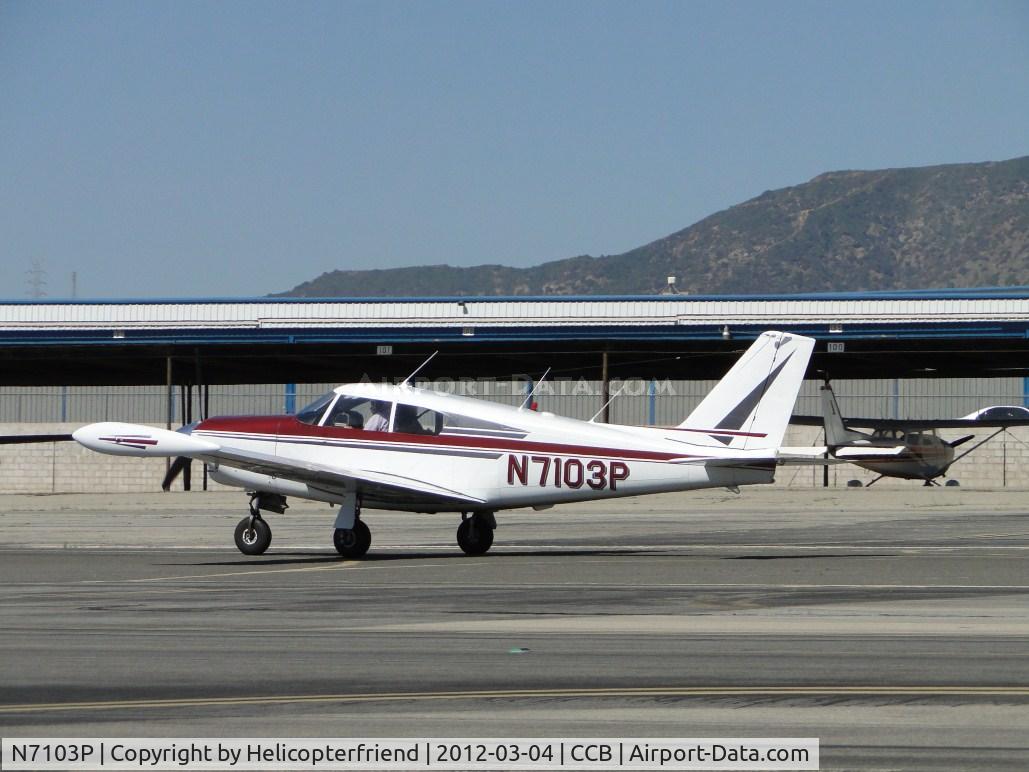 N7103P, 1960 Piper PA-24-250 Comanche C/N 24-2259, Rolling out after landing