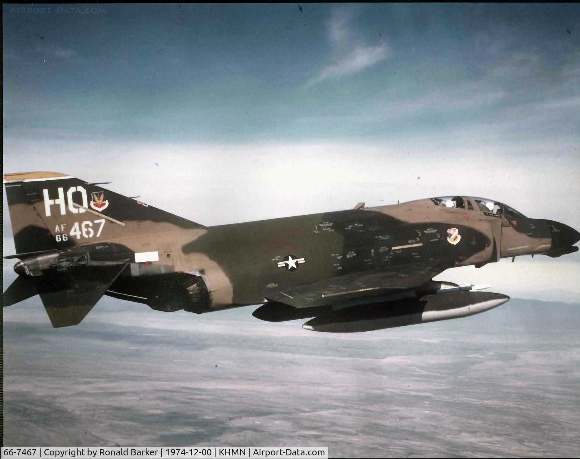 66-7467, 1966 McDonnell F-4D Phantom II C/N 1972, HAFB, NM  Dec 1974, check airrefueling door open