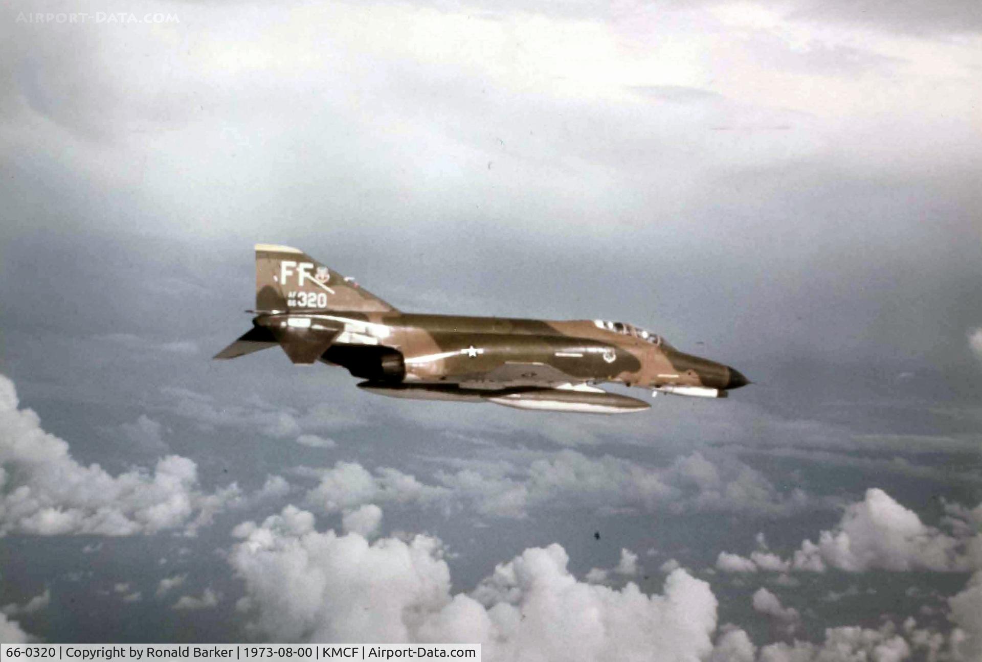 66-0320, 1966 McDonnell F-4E Phantom II C/N 2562, MacDill, AFB  Aug 1973