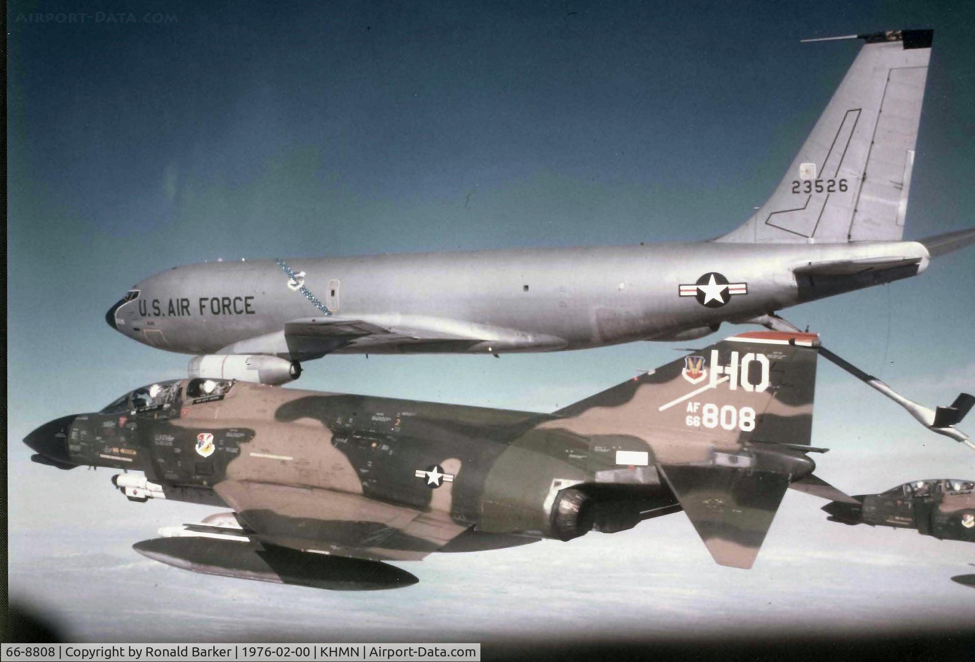 66-8808, 1966 McDonnell F-4D Phantom II C/N 2778, Air refueling mission out of HAFB, NM  Feb 1976
