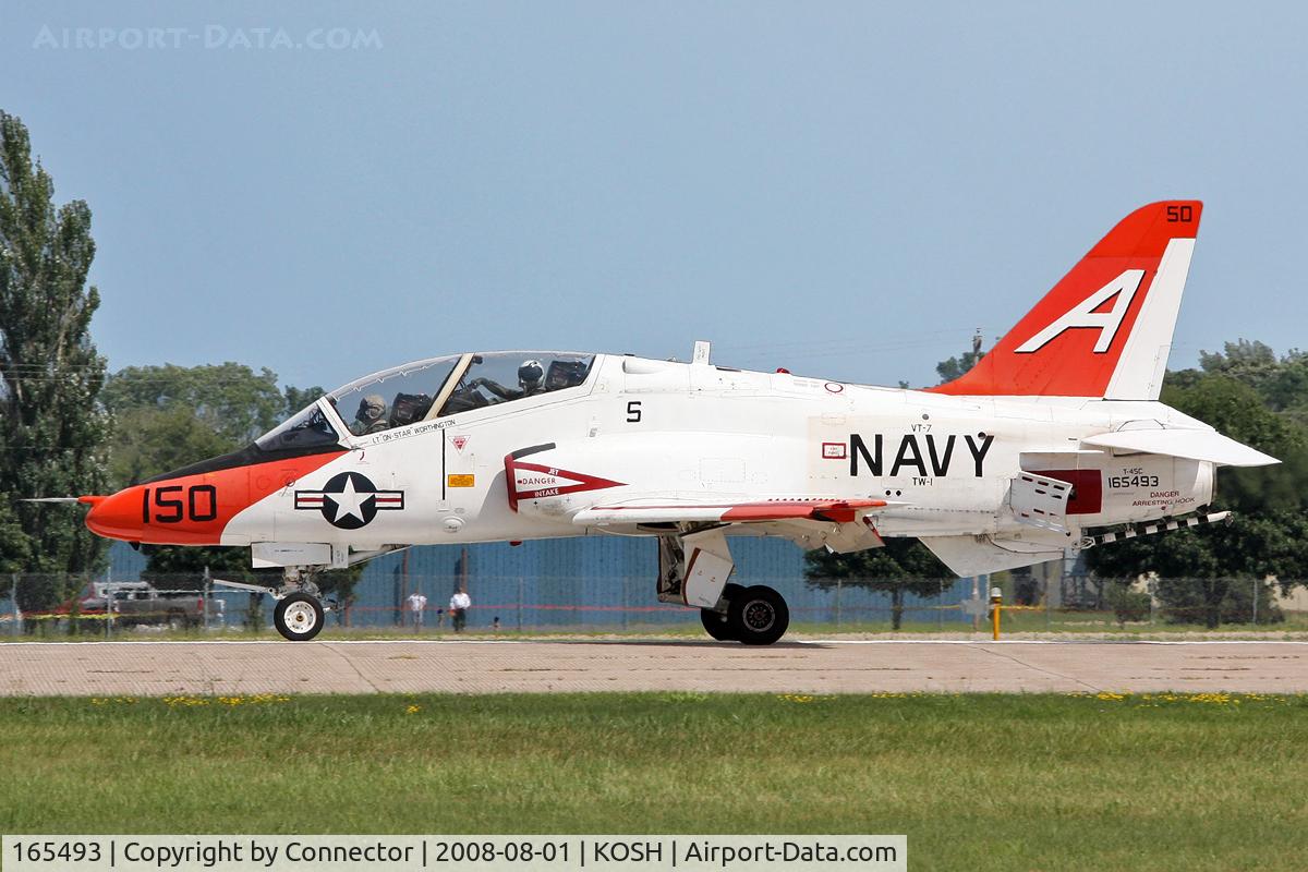 165493, Boeing T-45C Goshawk C/N C050, Arriving at EAA Airventure 2008.