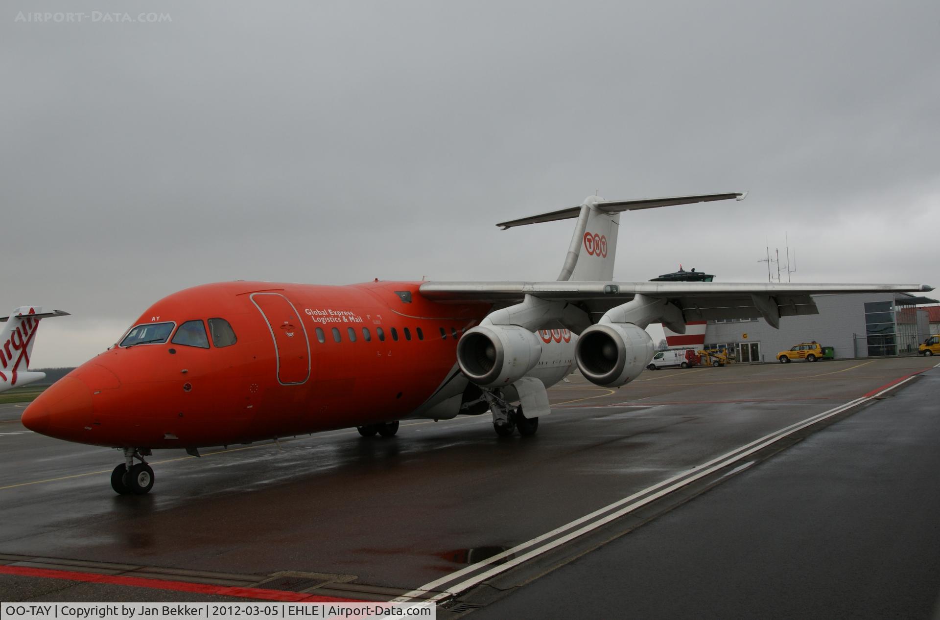 OO-TAY, 1993 British Aerospace BAe.146-200QC C.3 Quick Change C/N E2211, rare visitor at Lelystad Airport. Plane goes to QAPS for its new livery of the RAF.