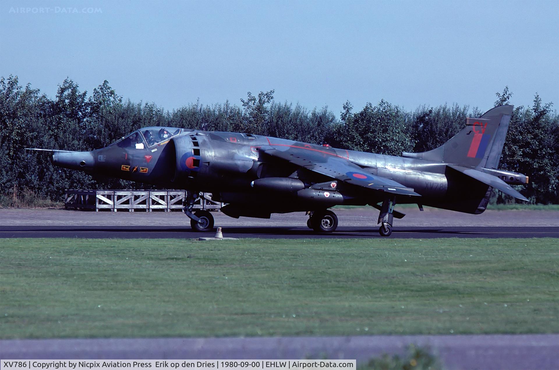XV786, Hawker Harrier GR.3 C/N 712036, RAF-Germany Harrier GR.3 seen here at Leeuwarden AB.
