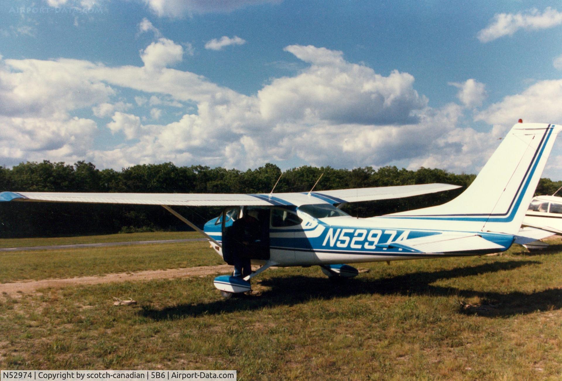 N52974, 1974 Cessna 182P Skylane C/N 18262981, 1974 Cessna 182P N52974 at Falmouth Airport, Falmouth, MA - July 1986
