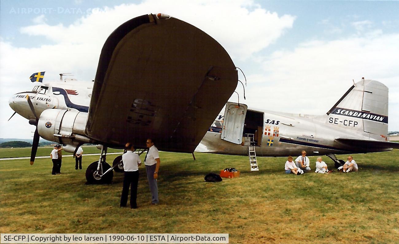 SE-CFP, 1943 Douglas DC-3C (C-47A-60-DL) C/N 13883, Aengelholm Sweden 10.6.90