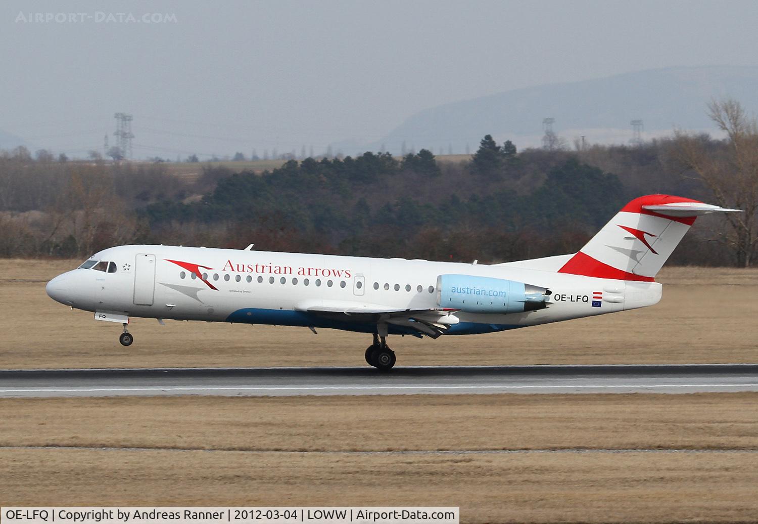 OE-LFQ, 1996 Fokker 70 (F-28-0070) C/N 11568, Austrian Arrows Fokker 70