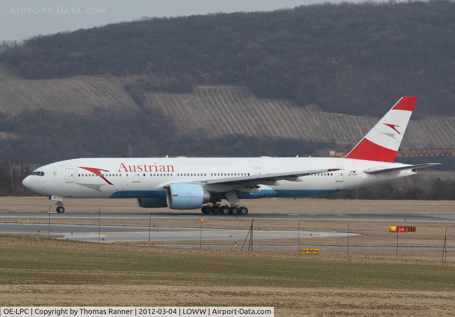 OE-LPC, 2002 Boeing 777-2Z9/ER C/N 29313, Austrian Airlines Boeing 777