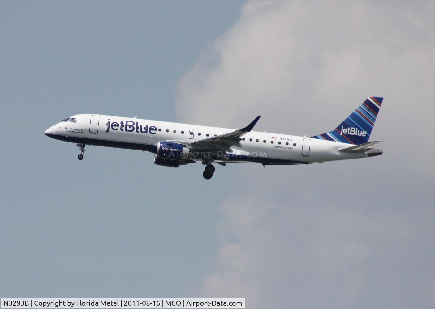N329JB, Embraer ERJ-190-100 IGW 190AR C/N 19000433, 