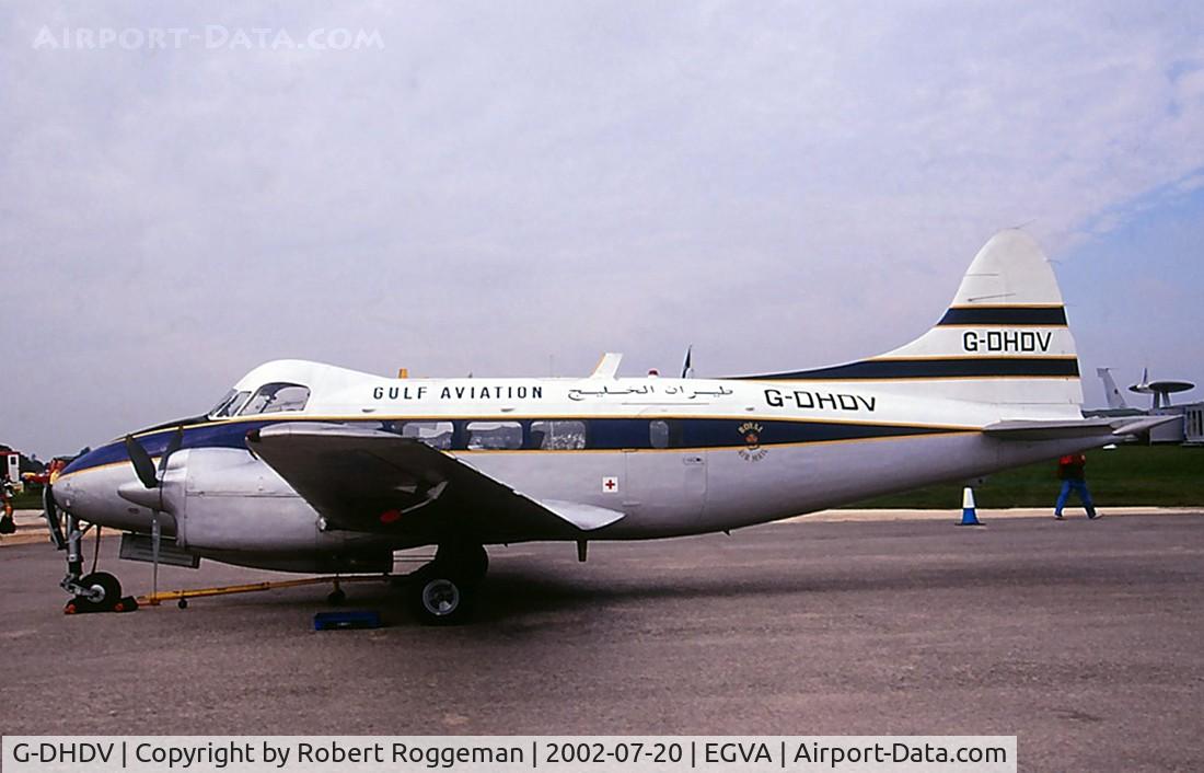 G-DHDV, De Havilland DH-104 Devon C.2 C/N 04205, GULF AVIATION.AIR ATLANTIQUEEx VP961.
