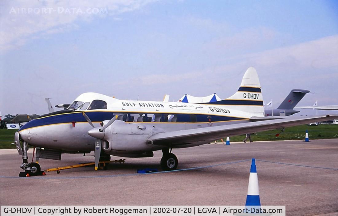 G-DHDV, De Havilland DH-104 Devon C.2 C/N 04205, GULF AVIATION.AIR ATLANTIQUE Ex VP961.